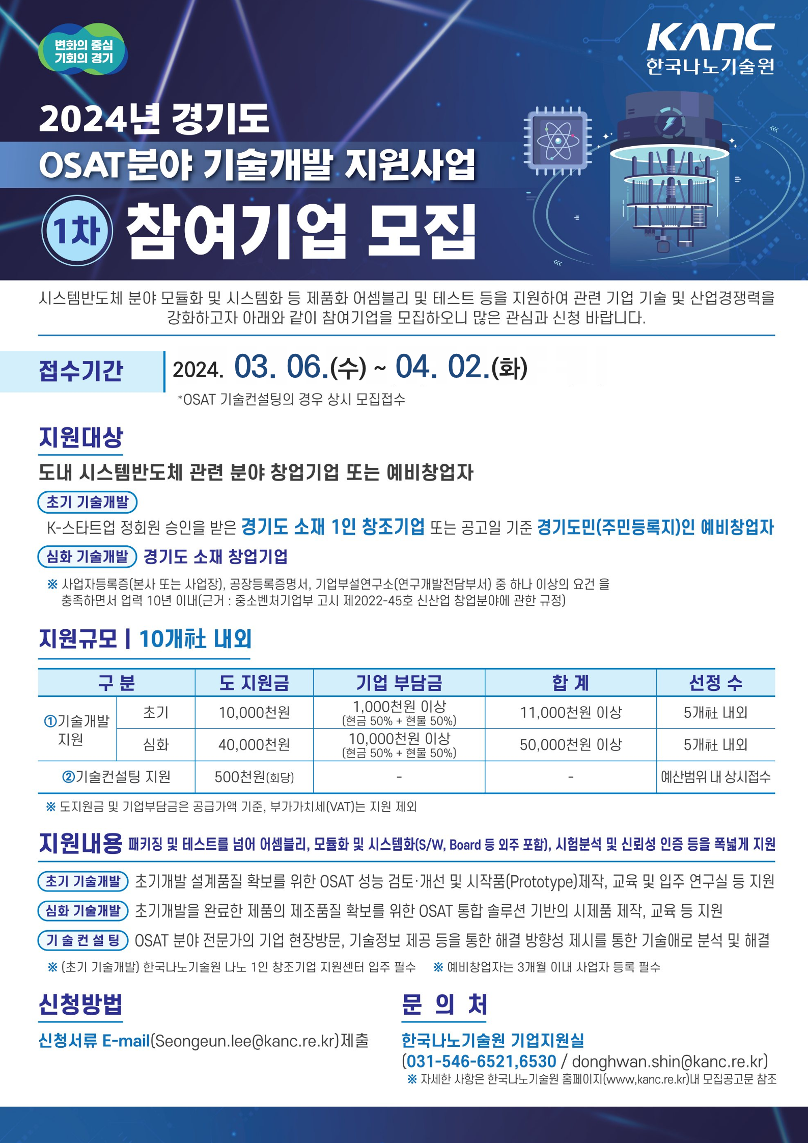 240304 OSAT 분야 기술개발 지원사업 참여기업 모집 포스터 최종_1